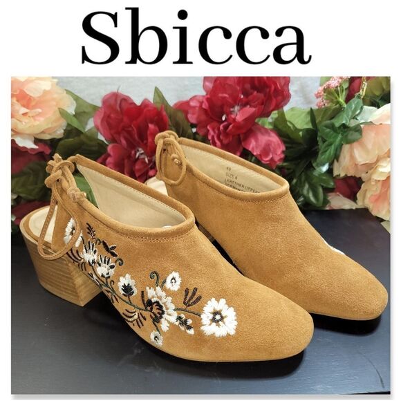 NIB Sbicca Sharpay Embroidered Mule - Picture 1 of 8